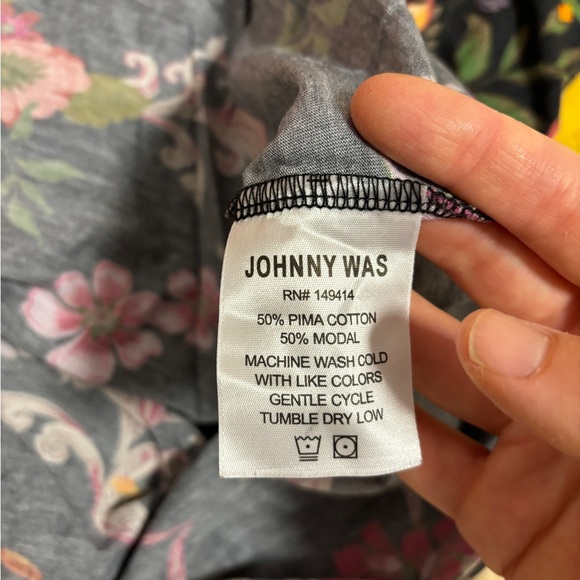 Like New Johnny Was Cap Sleeve Cotton Pajama Set, size XS, dark floral - Picture 5 of 8